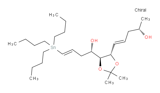(S,E)-5-((4S,5S)-5-((S,E)-1-hydroxy-4-(tributylstannyl)but-3-en-1-yl)-2,2-dimethyl-1,3-dioxolan-4-yl)pent-4-en-2-ol