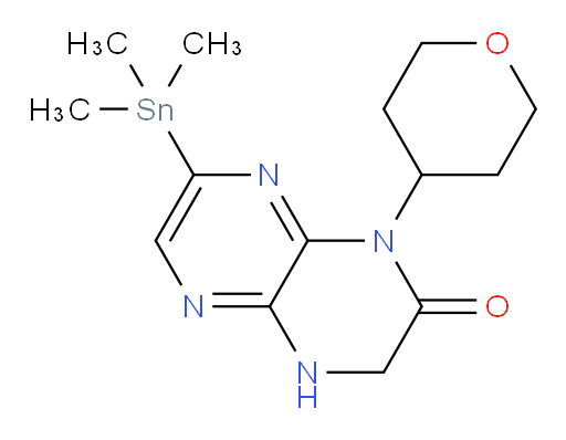 1-(tetrahydro-2H-pyran-4-yl)-7-(trimethylstannyl)-3,4-dihydropyrazino[2,3-b]pyrazin-2(1H)-one