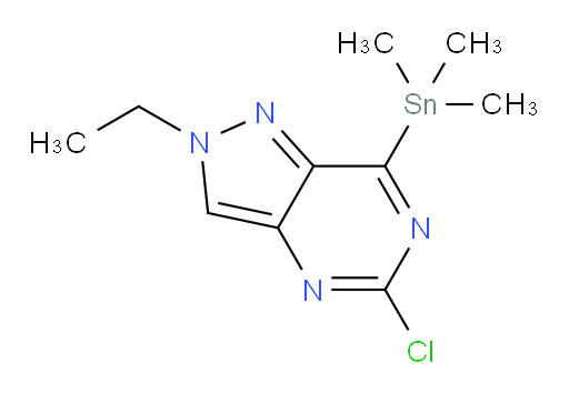 5-chloro-2-ethyl-7-(trimethylstannyl)-2H-pyrazolo[4,3-d]pyrimidine