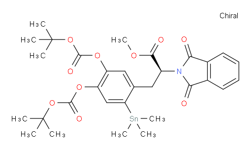 (S)-methyl 3-(4,5-bis((tert-butoxycarbonyl)oxy)-2-(trimethylstannyl)phenyl)-2-(1,3-dioxoisoindolin-2-yl)propanoate