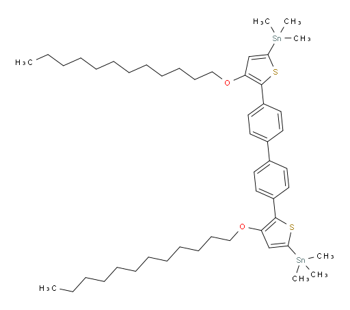 4,4'-双(3-(十二烷氧基)-5-(三甲基锡基)噻吩-2-基)-1,1'-联苯