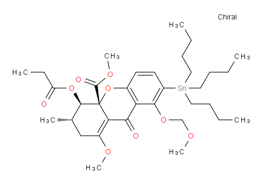 (3S,4R,4aR)-methyl 1-methoxy-8-(methoxymethoxy)-3-methyl-9-oxo-4-(propionyloxy)-7-(tributylstannyl)-3,4,4a,9-tetrahydro-2H-xanthene-4a-carboxylate