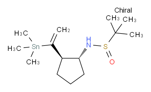 (S)-2-methyl-N-((1R,2R)-2-(1-(trimethylstannyl)vinyl)cyclopentyl)propane-2-sulfinamide