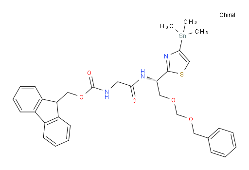 (S)-(9H-fluoren-9-yl)methyl (2-((2-((benzyloxy)methoxy)-1-(4-(trimethylstannyl)thiazol-2-yl)ethyl)amino)-2-oxoethyl)carbamate