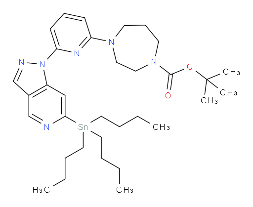 tert-butyl 4-(6-(6-(tributylstannyl)-1H-pyrazolo[4,3-c]pyridin-1-yl)pyridin-2-yl)-1,4-diazepane-1-carboxylate