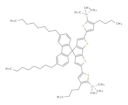 (5,5'-(3',6'-dioctylspiro[cyclopenta[1,2-b:5,4-b']dithiophene-4,9'-fluorene]-2,6-diyl)bis(3-butylthiophene-5,2-diyl))bis(trimethylstannane)