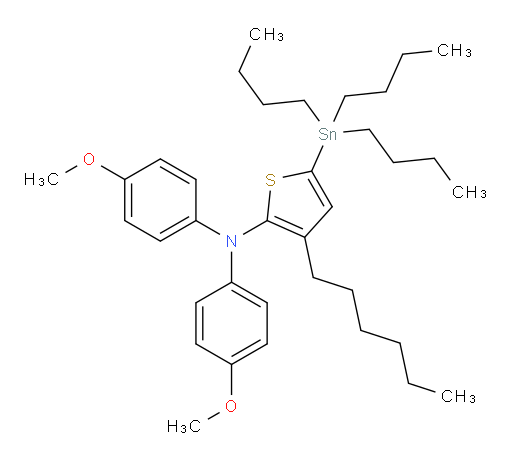 3-hexyl-N,N-bis(4-methoxyphenyl)-5-(tributylstannyl)thiophen-2-amine