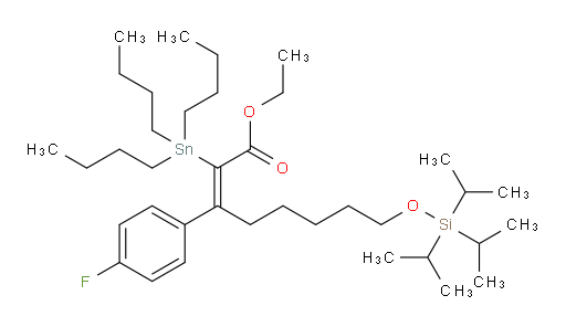(Z)-ethyl 3-(4-fluorophenyl)-2-(tributylstannyl)-8-((triisopropylsilyl)oxy)oct-2-enoate