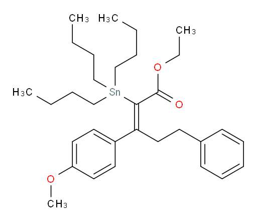(Z)-ethyl 3-(4-methoxyphenyl)-5-phenyl-2-(tributylstannyl)pent-2-enoate