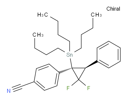 4-((1R,3S)-2,2-difluoro-3-phenyl-1-(tributylstannyl)cyclopropyl)benzonitrile