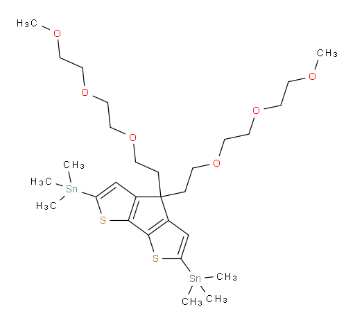 (4,4-bis(2-(2-(2-methoxyethoxy)ethoxy)ethyl)-4H-cyclopenta[1,2-b:5,4-b']dithiophene-2,6-diyl)bis(trimethylstannane)