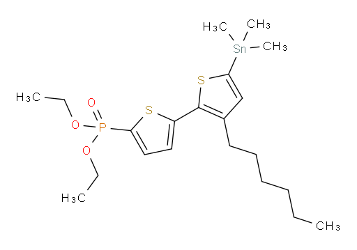 diethyl (3'-hexyl-5'-(trimethylstannyl)-[2,2'-bithiophen]-5-yl)phosphonate