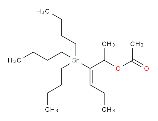 (E)-3-(tributylstannyl)hex-3-en-2-yl acetate