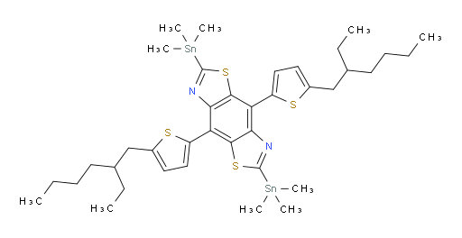 4,8-bis(5-(2-ethylhexyl)thiophen-2-yl)-2,6-bis(trimethylstannyl)benzo[1,2-d:4,5-d']bis(thiazole)