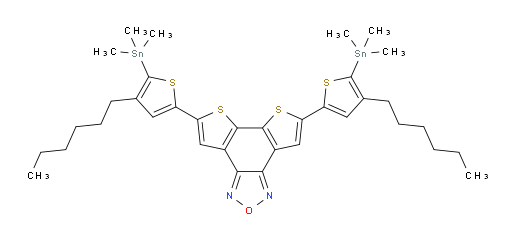 5,8-bis(4-hexyl-5-(trimethylstannyl)thiophen-2-yl)dithieno[3',2':3,4;2'',3'':5,6]benzo[1,2-c][1,2,5]oxadiazole