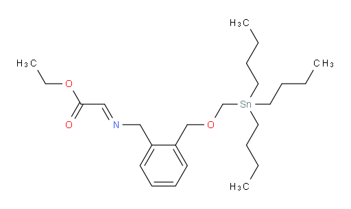 (E)-ethyl 2-((2-(((tributylstannyl)methoxy)methyl)benzyl)imino)acetate