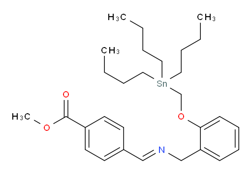 (E)-methyl 4-(((2-((tributylstannyl)methoxy)benzyl)imino)methyl)benzoate