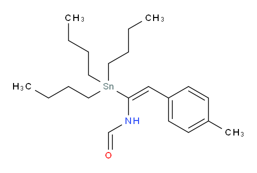 (E)-N-(2-(p-tolyl)-1-(tributylstannyl)vinyl)formamide