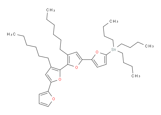 tributyl(3'',4'-dihexyl-[2,2':5',2'':5'',2'''-quaterfuran]-5-yl)stannane