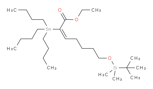 (E)-ethyl 7-((tert-butyldimethylsilyl)oxy)-2-(tributylstannyl)hept-2-enoate