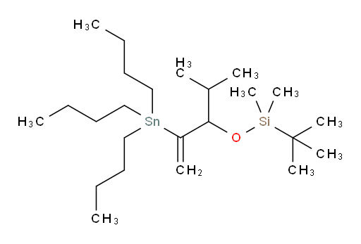 tert-butyldimethyl((4-methyl-2-(tributylstannyl)pent-1-en-3-yl)oxy)silane