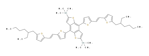 (4,8-bis(5-((E)-2-(5-(2-ethylhexyl)thiophen-2-yl)vinyl)thiophen-2-yl)benzo[1,2-b:4,5-b']dithiophene-2,6-diyl)bis(trimethylstannane)