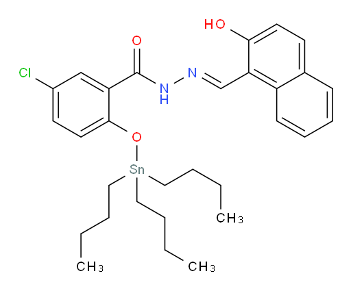 (E)-5-chloro-N'-((2-hydroxynaphthalen-1-yl)methylene)-2-((tributylstannyl)oxy)benzohydrazide