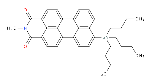 2-methyl-8-(tributylstannyl)-1H-benzo[5,10]anthra[2,1,9-def]isoquinoline-1,3(2H)-dione