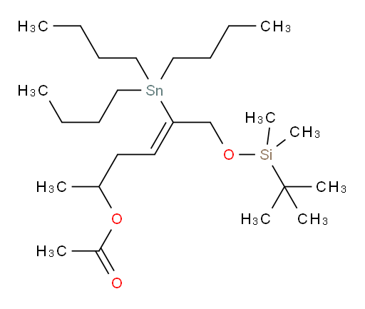 (Z)-6-((tert-butyldimethylsilyl)oxy)-5-(tributylstannyl)hex-4-en-2-yl acetate