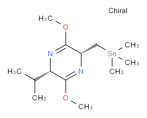(2S,5R)-2-isopropyl-3,6-dimethoxy-5-((trimethylstannyl)methyl)-2,5-dihydropyrazine