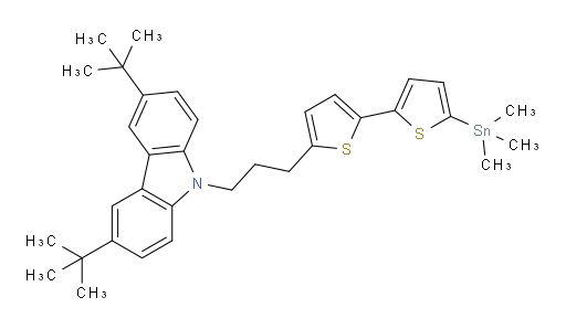 3,6-di-tert-butyl-9-(3-(5'-(trimethylstannyl)-[2,2'-bithiophen]-5-yl)propyl)-9H-carbazole