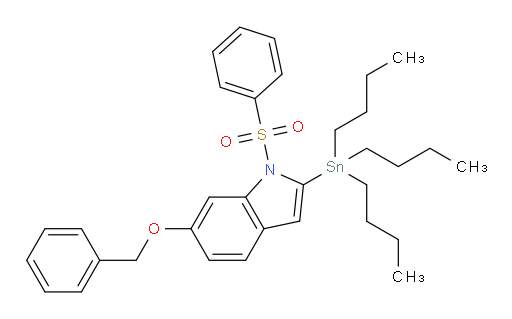 6-(benzyloxy)-1-(phenylsulfonyl)-2-(tributylstannyl)-1H-indole