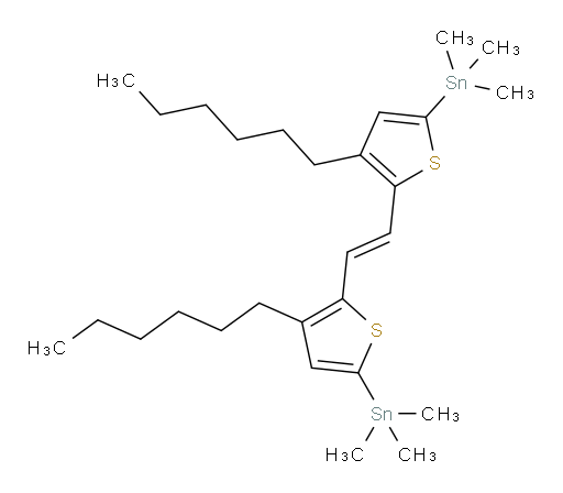 (E)-1,2-bis(3-hexyl-5-(trimethylstannyl)thiophen-2-yl)ethene