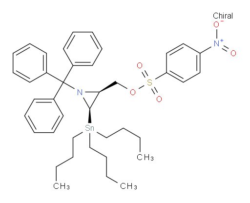 ((2S,3R)-3-(tributylstannyl)-1-tritylaziridin-2-yl)methyl 4-nitrobenzenesulfonate