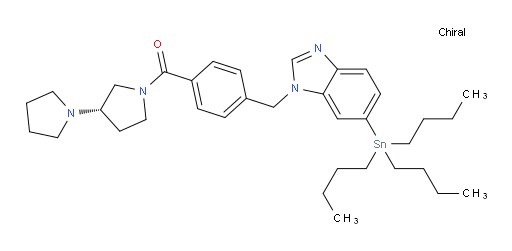 (S)-[1,3'-bipyrrolidin]-1'-yl(4-((6-(tributylstannyl)-1H-benzo[d]imidazol-1-yl)methyl)phenyl)methanone