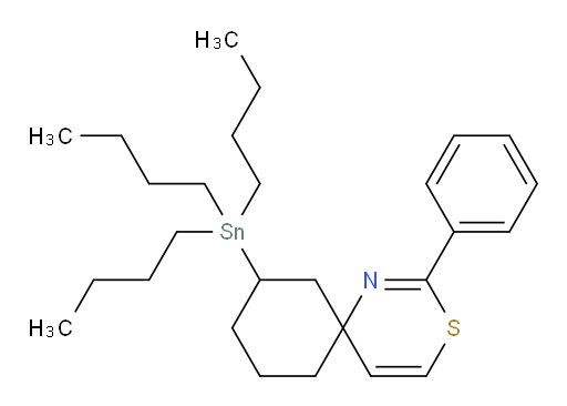 2-苯基-8-(三丁基锡基)-3-硫代-1-氮杂螺[5.5]十一-1,4-二烯