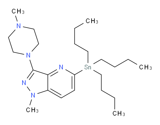 1-methyl-3-(4-methylpiperazin-1-yl)-5-(tributylstannyl)-1H-pyrazolo[4,3-b]pyridine