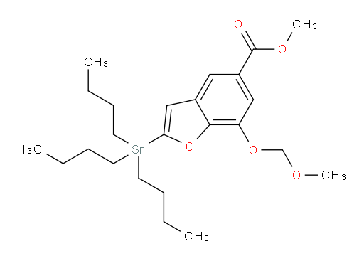 methyl 7-(methoxymethoxy)-2-(tributylstannyl)benzofuran-5-carboxylate