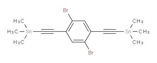 ((2,5-dibromo-1,4-phenylene)bis(ethyne-2,1-diyl))bis(trimethylstannane)