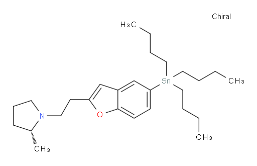 (R)-2-methyl-1-(2-(5-(tributylstannyl)benzofuran-2-yl)ethyl)pyrrolidine