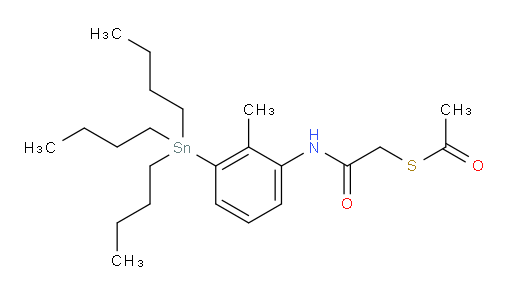 S-(2-((2-methyl-3-(tributylstannyl)phenyl)amino)-2-oxoethyl) ethanethioate