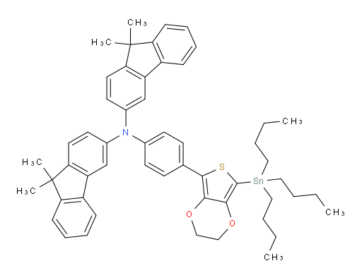 N-(9,9-dimethyl-9H-fluoren-3-yl)-9,9-dimethyl-N-(4-(7-(tributylstannyl)-2,3-dihydrothieno[3,4-b][1,4]dioxin-5-yl)phenyl)-9H-fluoren-3-amine