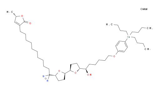 (S)-3-(10-(3-((2R,2'R,5R,5'R)-5'-((R)-1-hydroxy-6-(4-(tributylstannyl)phenoxy)hexyl)octahydro-[2,2'-bifuran]-5-yl)-3H-diazirin-3-yl)decyl)-5-methylfuran-2(5H)-one
