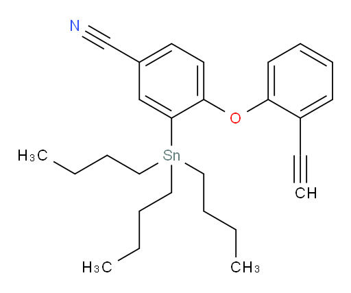 4-(2-ethynylphenoxy)-3-(tributylstannyl)benzonitrile