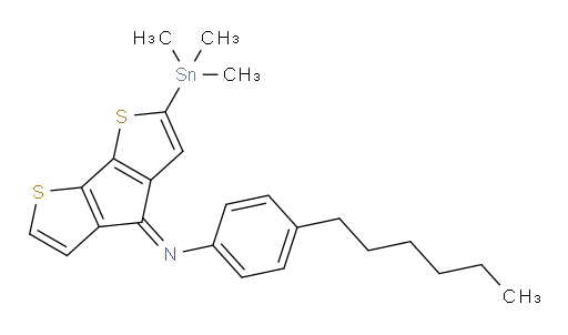 (Z)-4-hexyl-N-(2-(trimethylstannyl)-4H-cyclopenta[1,2-b:5,4-b']dithiophen-4-ylidene)aniline