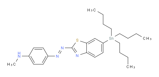 (E)-N-methyl-4-((6-(tributylstannyl)benzo[d]thiazol-2-yl)diazenyl)aniline