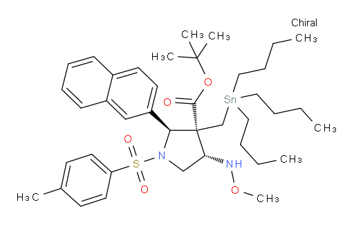 (2S,3S,4S)-tert-butyl 4-(methoxyamino)-2-(naphthalen-2-yl)-1-tosyl-3-((tributylstannyl)methyl)pyrrolidine-3-carboxylate