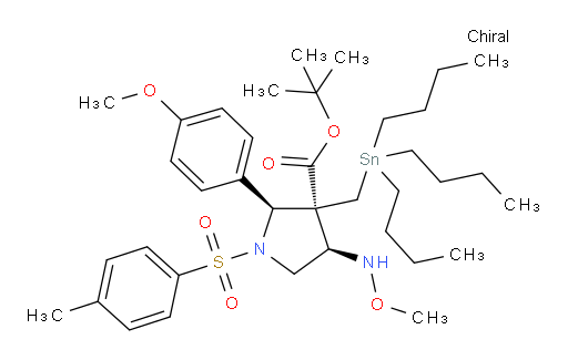 (2S,3S,4R)-tert-butyl 4-(methoxyamino)-2-(4-methoxyphenyl)-1-tosyl-3-((tributylstannyl)methyl)pyrrolidine-3-carboxylate