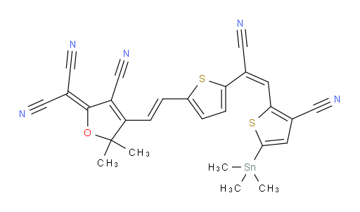2-(3-cyano-4-((E)-2-(5-((Z)-1-cyano-2-(3-cyano-5-(trimethylstannyl)thiophen-2-yl)vinyl)thiophen-2-yl)vinyl)-5,5-dimethylfuran-2(5H)-ylidene)malononitrile
