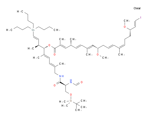 (2E,4R,5E,7E,9S,11E,13Z,17S,18E)-(6S,10E,12E,14S,15S,16E)-18,18-dibutyl-6-formamido-2,2,3,3,10,13,15-heptamethyl-7-oxo-4-oxa-8-aza-3-sila-18-stannadocosa-10,12,16-trien-14-yl 19-iodo-9,17-dimethoxy-2,4,7,13-tetramethylnonadeca-2,5,7,11,13,18-hexaenoate